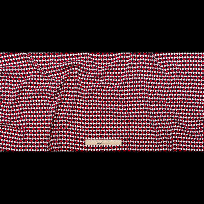 Red, Black and White Diamonds Silk Crepe de Chine Full