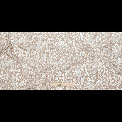 Wicker Ground and Cream Cobb Abstract Crinkled Silk Chiffon Full