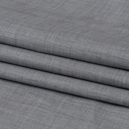 Minimal Gray Cotton Chambray Shirting Folded