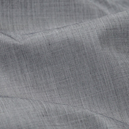 Minimal Gray Cotton Chambray Shirting Detail