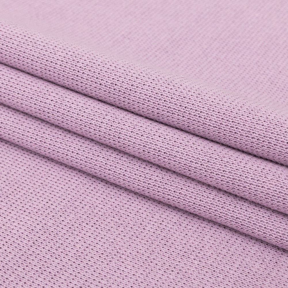 Lavender Mist Heavy 1x1 Cotton Rib Knit Folded