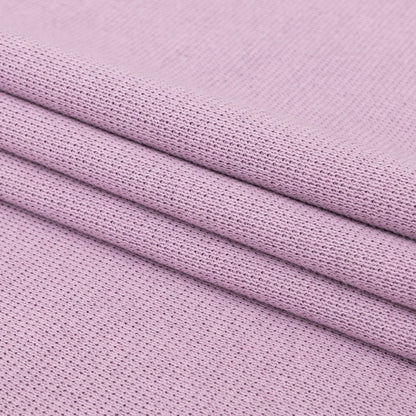 Lavender Mist Heavy 1x1 Cotton Rib Knit Folded