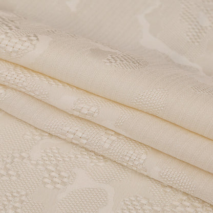 The Row Eggnog Abstract Silk Jacquard Folded