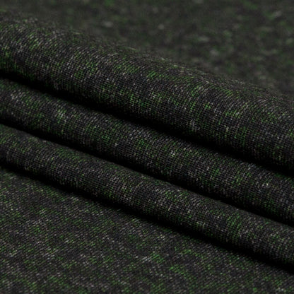 Italian Green and Black Printed Ponte Knit Folded