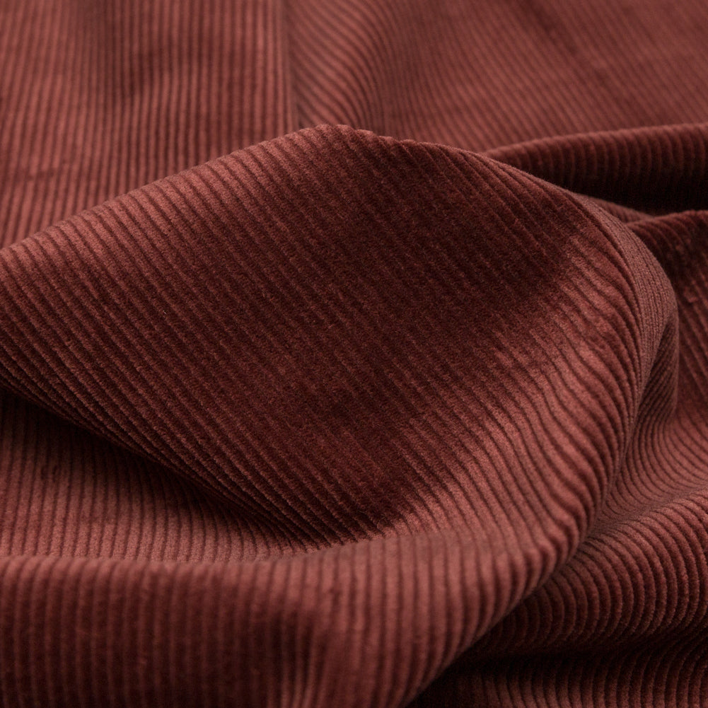 Italian Burnt Henna Stretch Cotton Corduroy Detail