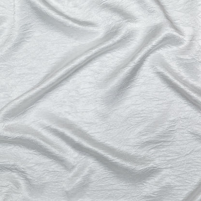Italian White Wrinkled Polyester Satin