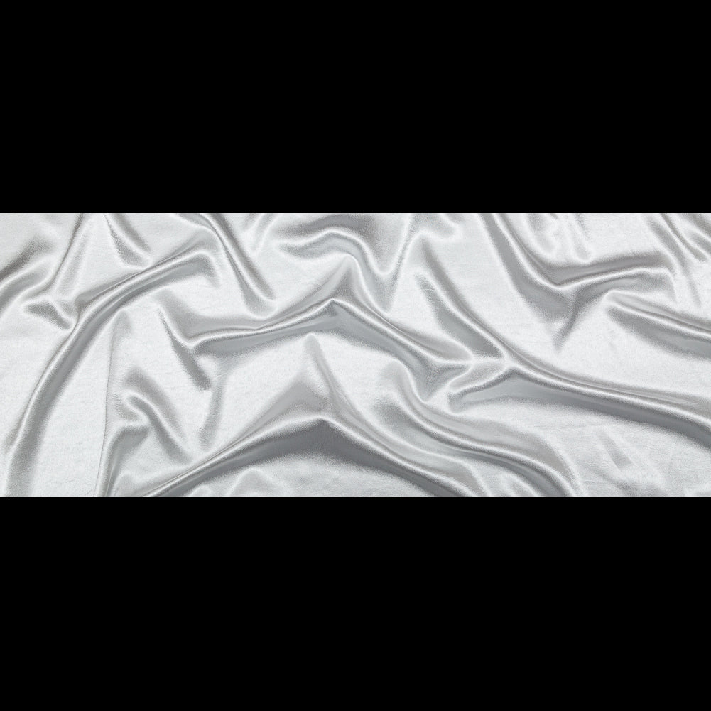 Italian White Polyester Crepe Back Satin Folded