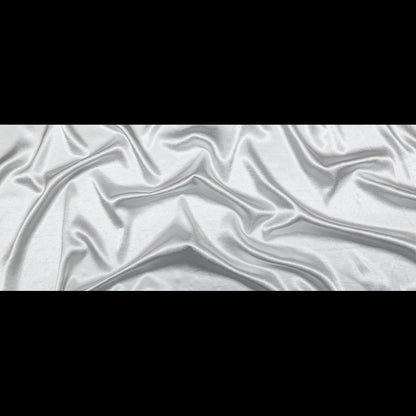 Italian White Polyester Crepe Back Satin Folded