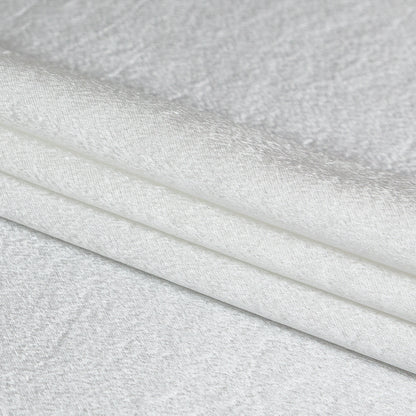Italian White Polyester Crepe Back Satin Detail