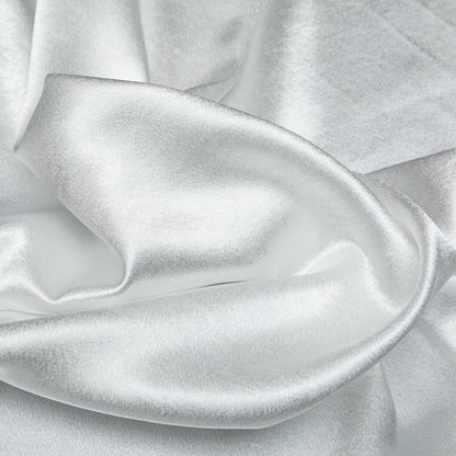Italian White Polyester Crepe Back Satin Full