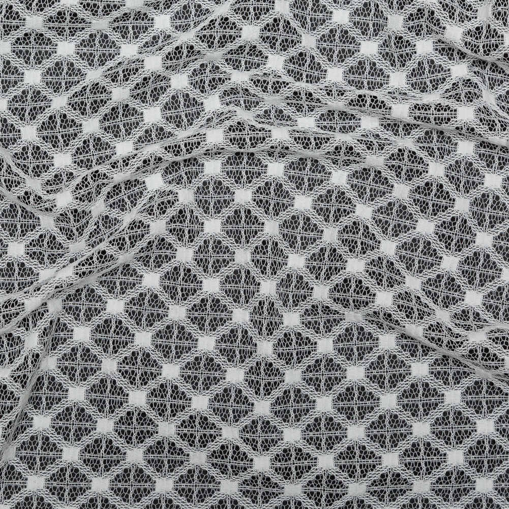 Milly White Diamond Polyester Lace