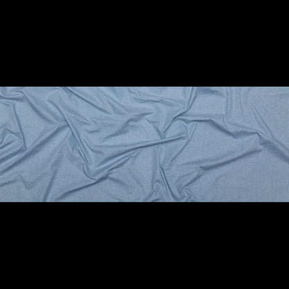 Italian Heathered Blue Cotton Shirting Full