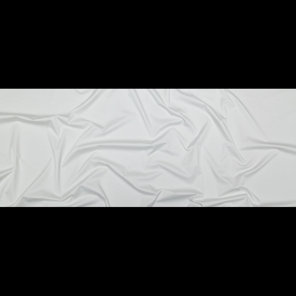 Italian Soft White Stretch Cotton Poplin Folded