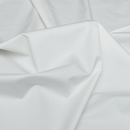 Italian Soft White Stretch Cotton Poplin Full