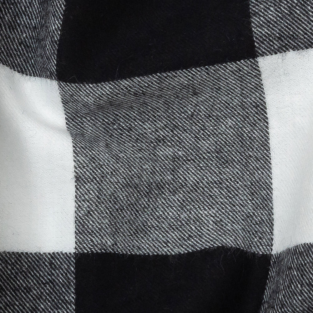 Buffalo Check Cotton Flannel - Black and White - Seco Collection Full