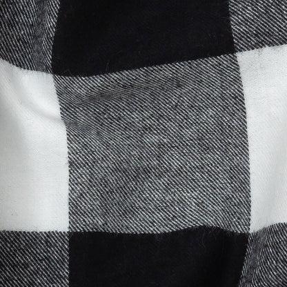 Buffalo Check Cotton Flannel - Black and White - Seco Collection Full