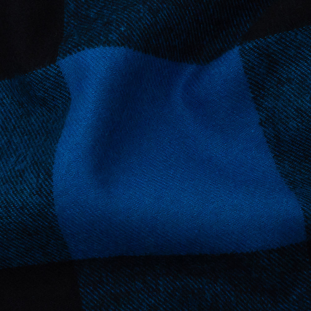 Buffalo Check Cotton Flannel - Black and Blue - Seco Collection Full