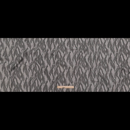 Organic Cotton Shirting - Heathered Vapor and Granite Gray Leaves Full