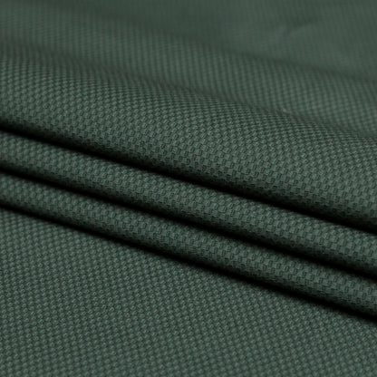 Olive Stretch Woven Cotton Pique Folded