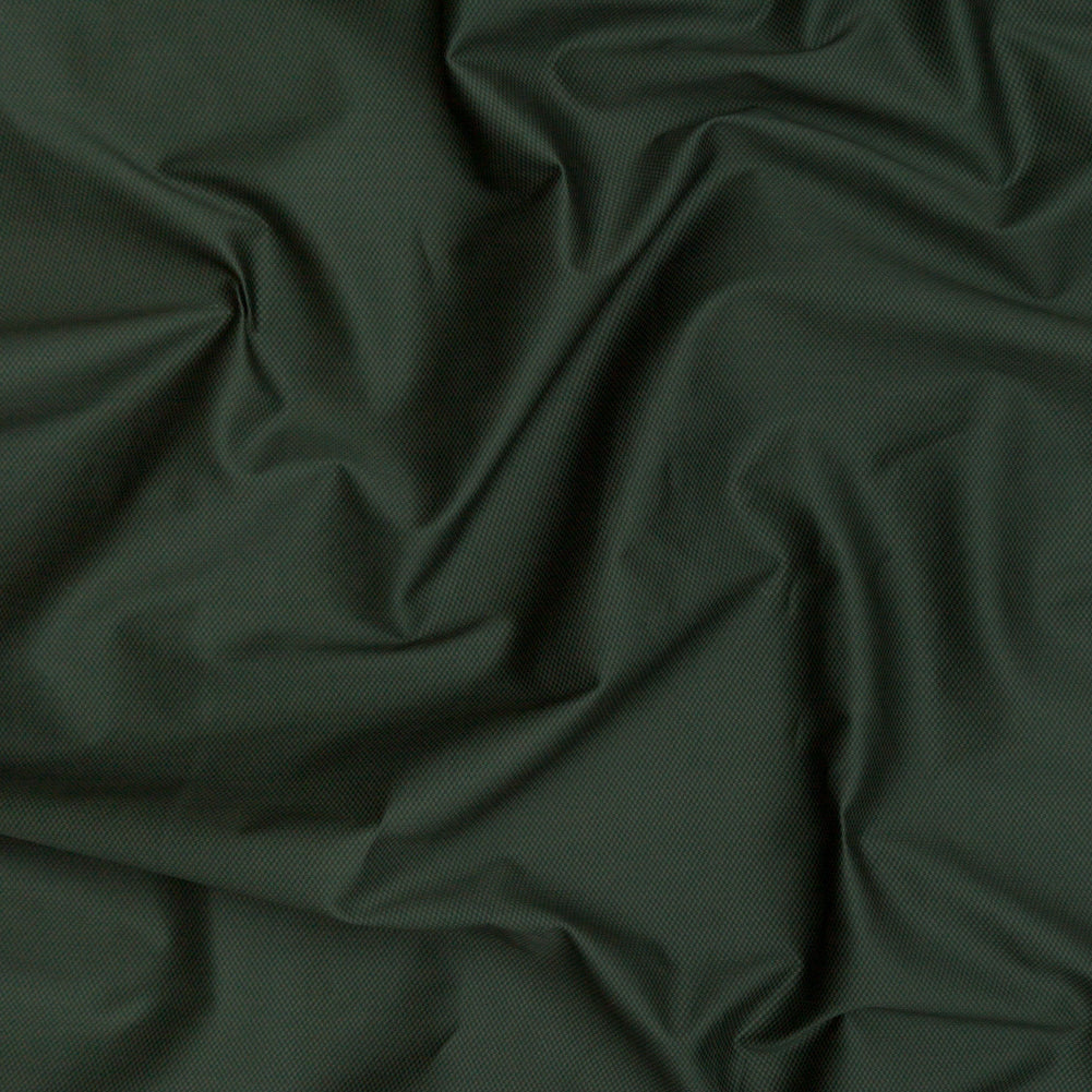 Olive Stretch Woven Cotton Pique