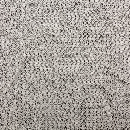 Famous NYC Designer Crystal Gray Stretch Floral Lace