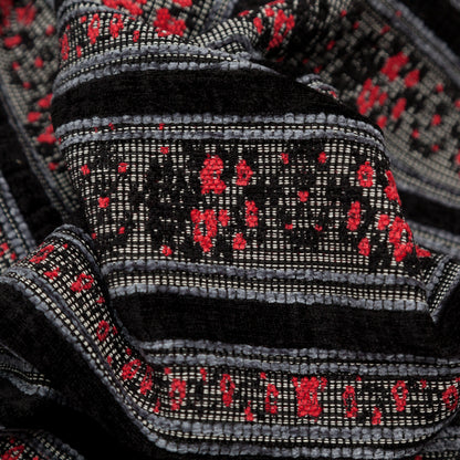 Famous NYC Designer American Beauty and Black Striped Acrylic Tweed Detail