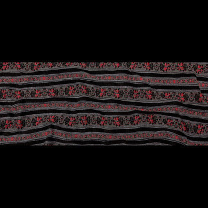 Famous NYC Designer American Beauty and Black Striped Acrylic Tweed Full