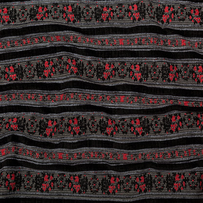 Famous NYC Designer American Beauty and Black Striped Acrylic Tweed