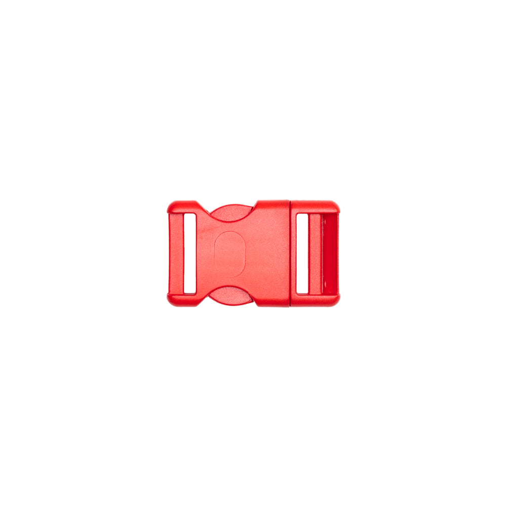 Lucille Italian Medium Fiery Red Plastic Release Buckle Detail