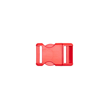 Lucille Italian Medium Fiery Red Plastic Release Buckle Detail