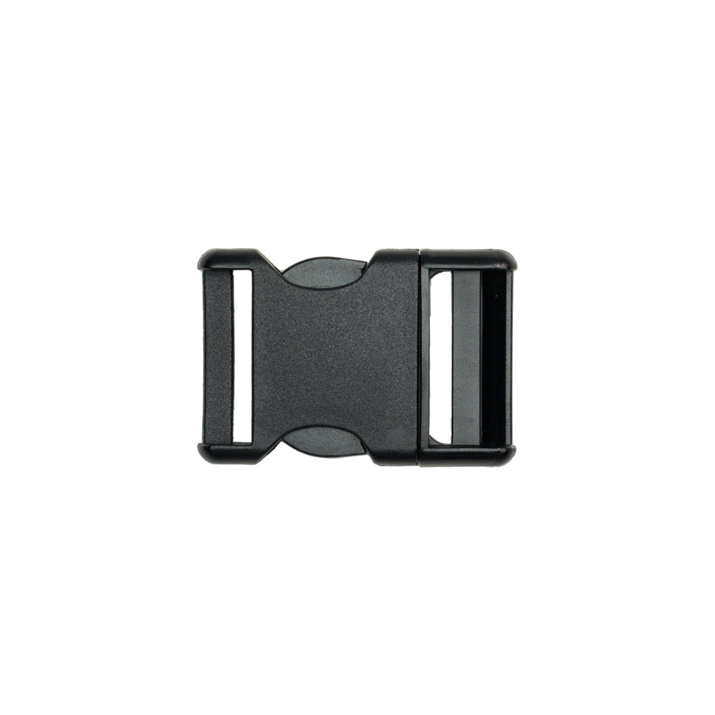Lucille Italian Large Black Plastic Release Buckle Detail
