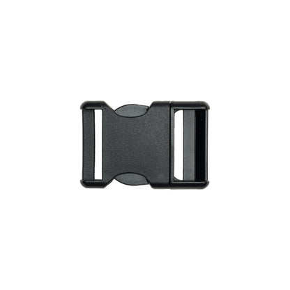 Lucille Italian Large Black Plastic Release Buckle Detail