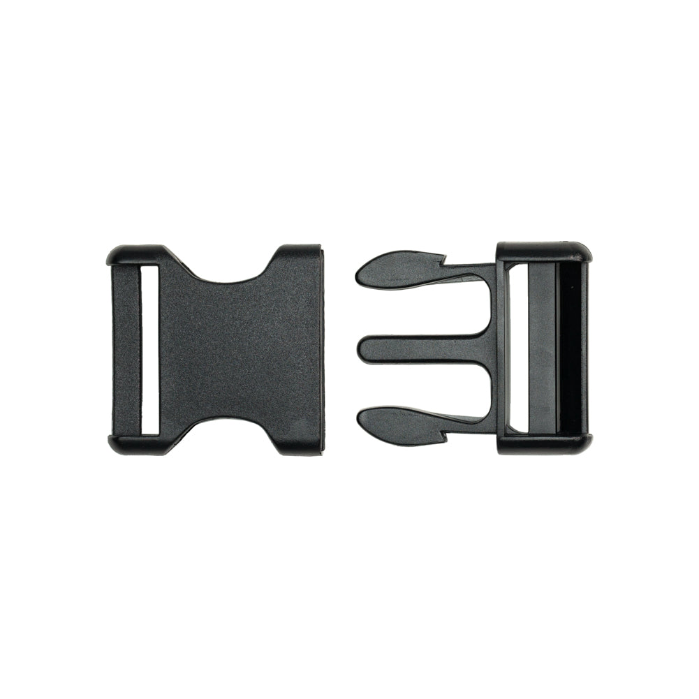 Lucille Italian Large Black Plastic Release Buckle