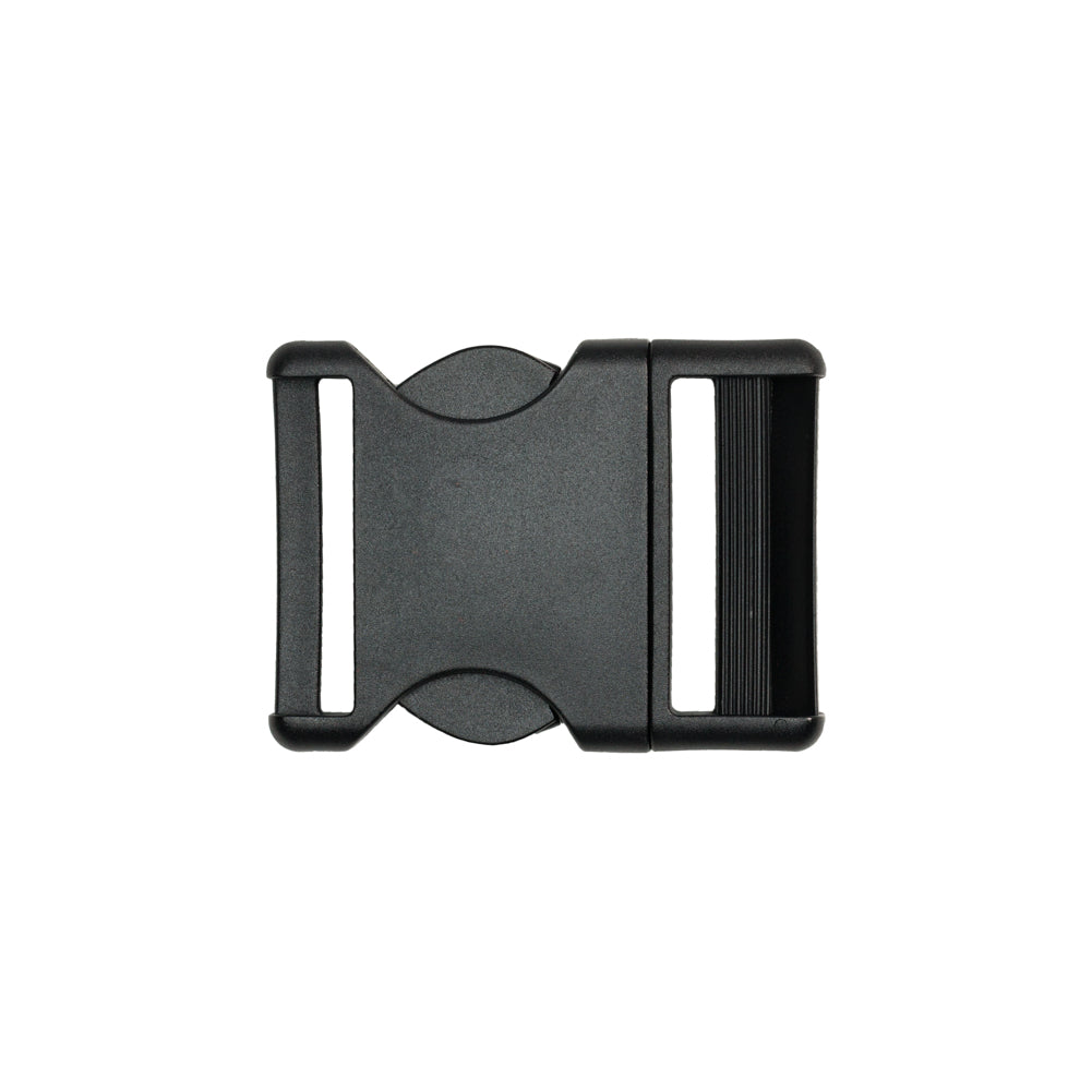 Lucille Italian Extra Large Black Plastic Release Buckle Detail