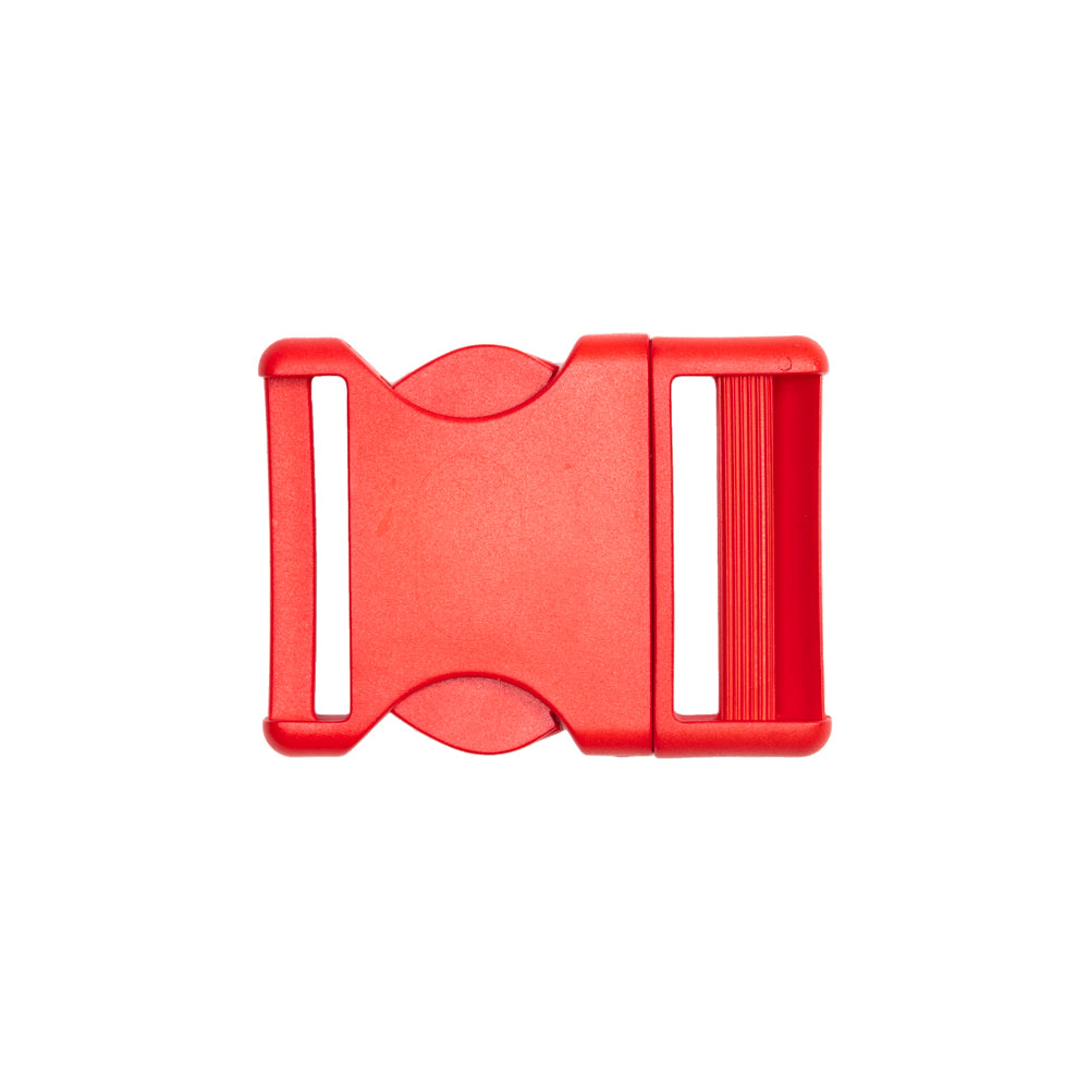 Lucille Italian Extra Large Fiery Red Plastic Release Buckle Detail