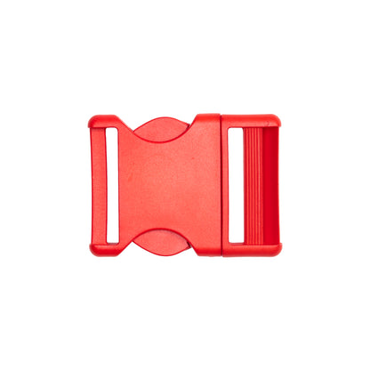 Lucille Italian Extra Large Fiery Red Plastic Release Buckle Detail