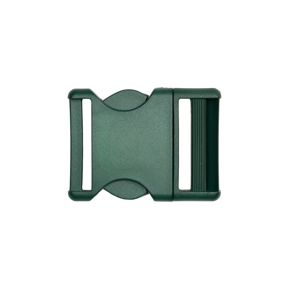 Lucille Italian Extra Large Hunter Green Plastic Release Buckle Detail