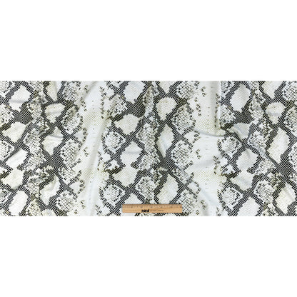 Compression Swimwear Tricot, UV Protective with Aloe Vera Microcapsules - White and Black Python - Caye Collection Full