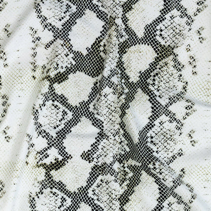 Compression Swimwear Tricot, UV Protective with Aloe Vera Microcapsules - White and Black Python - Caye Collection