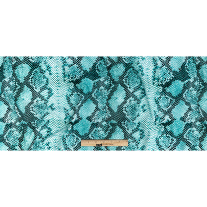 Compression Swimwear Tricot, UV Protective with Aloe Vera Microcapsules - Turquoise Python - Caye Collection Full
