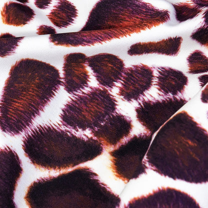 Brown Giraffe Caye UV Protective Compression Swimwear Tricot with Aloe Vera Microcapsules Detail