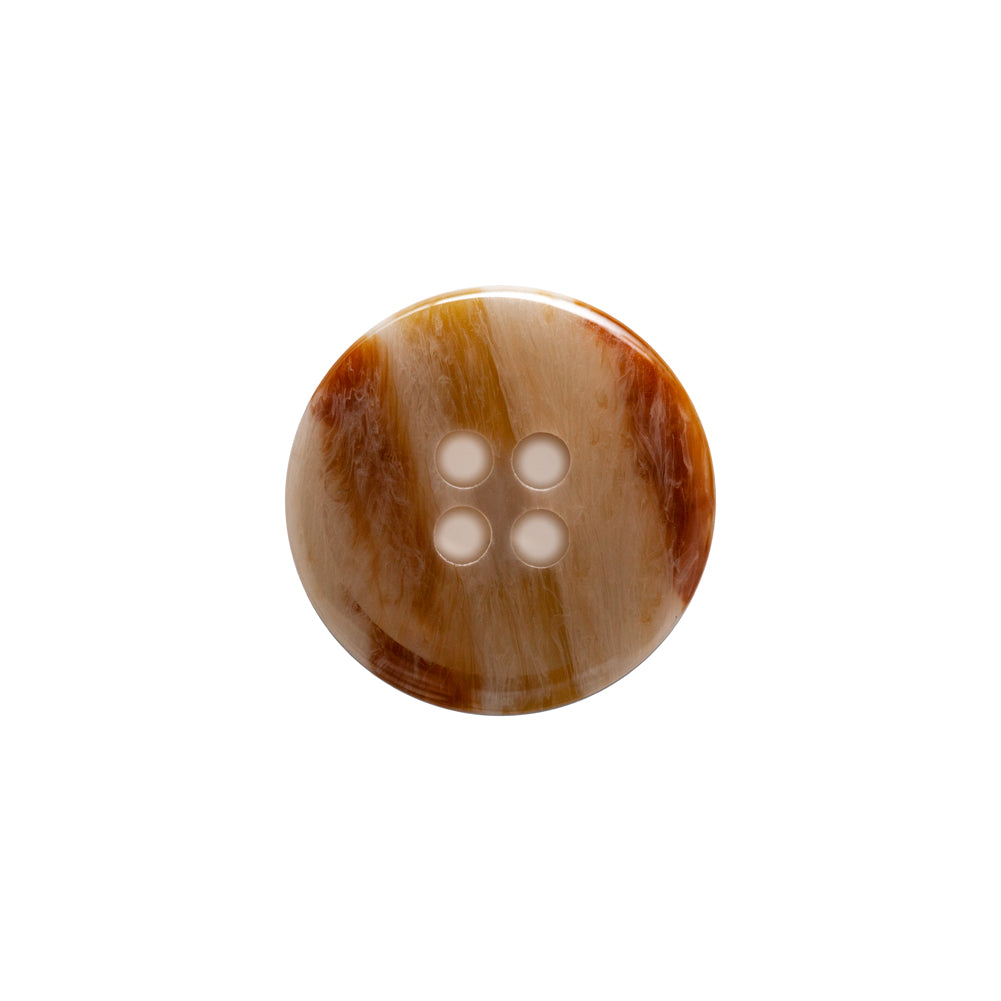 Italian Mourning Dove and Beige Abstract 4-Hole Plastic Button - 28L/18mm Detail