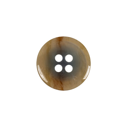 Italian Blue, Chipmunk and Silver Birch Abstract 4-Hole Plastic Button - 28L/18mm Detail