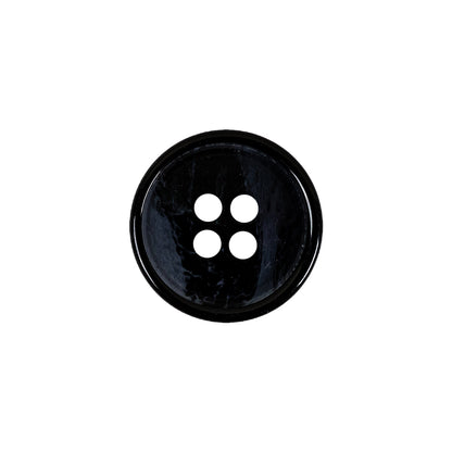 Italian Navy Abstract 4-Hole Plastic Button - 28L/18mm