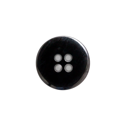 Italian Black Abstract 4-Hole Plastic Button - 28L/18mm Detail