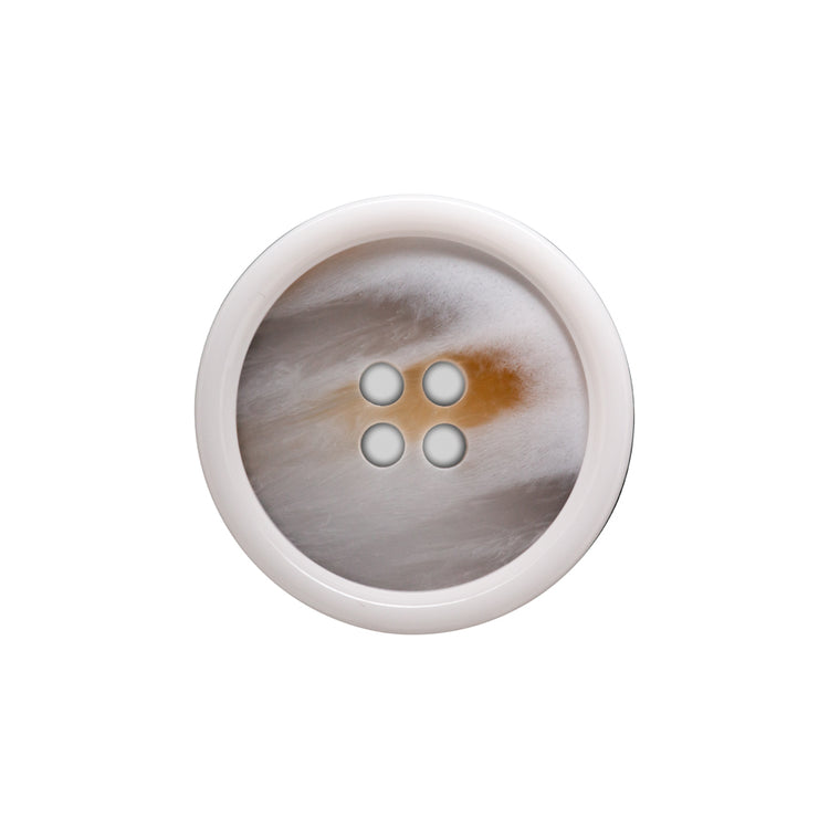 template--26688905969737__main-Italian White and Beige Abstract 4-Hole Plastic Button - 36L/23mm