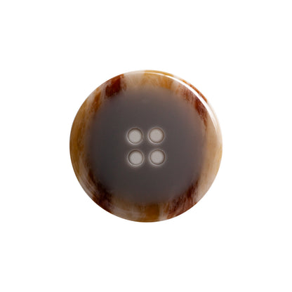 Italian Mourning Dove and Beige Abstract 4-Hole Plastic Button - 36L/23mm Detail