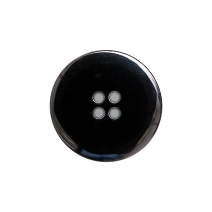 Italian Black Abstract 4-Hole Plastic Button - 36L/23mm Detail