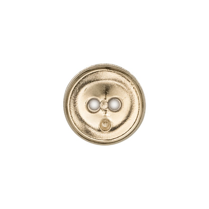 Italian Gold 2-Hole Crest Button - 24L/15mm Detail