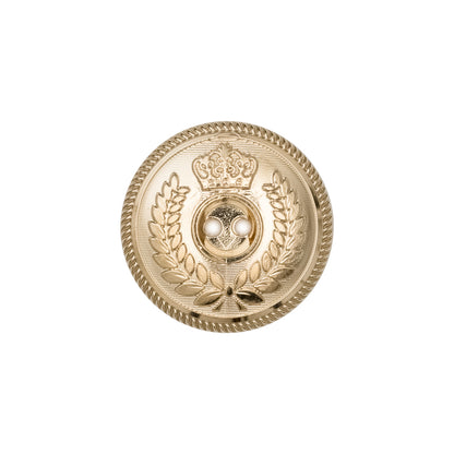 Italian Gold 2-Hole Crest Button - 32L/20mm